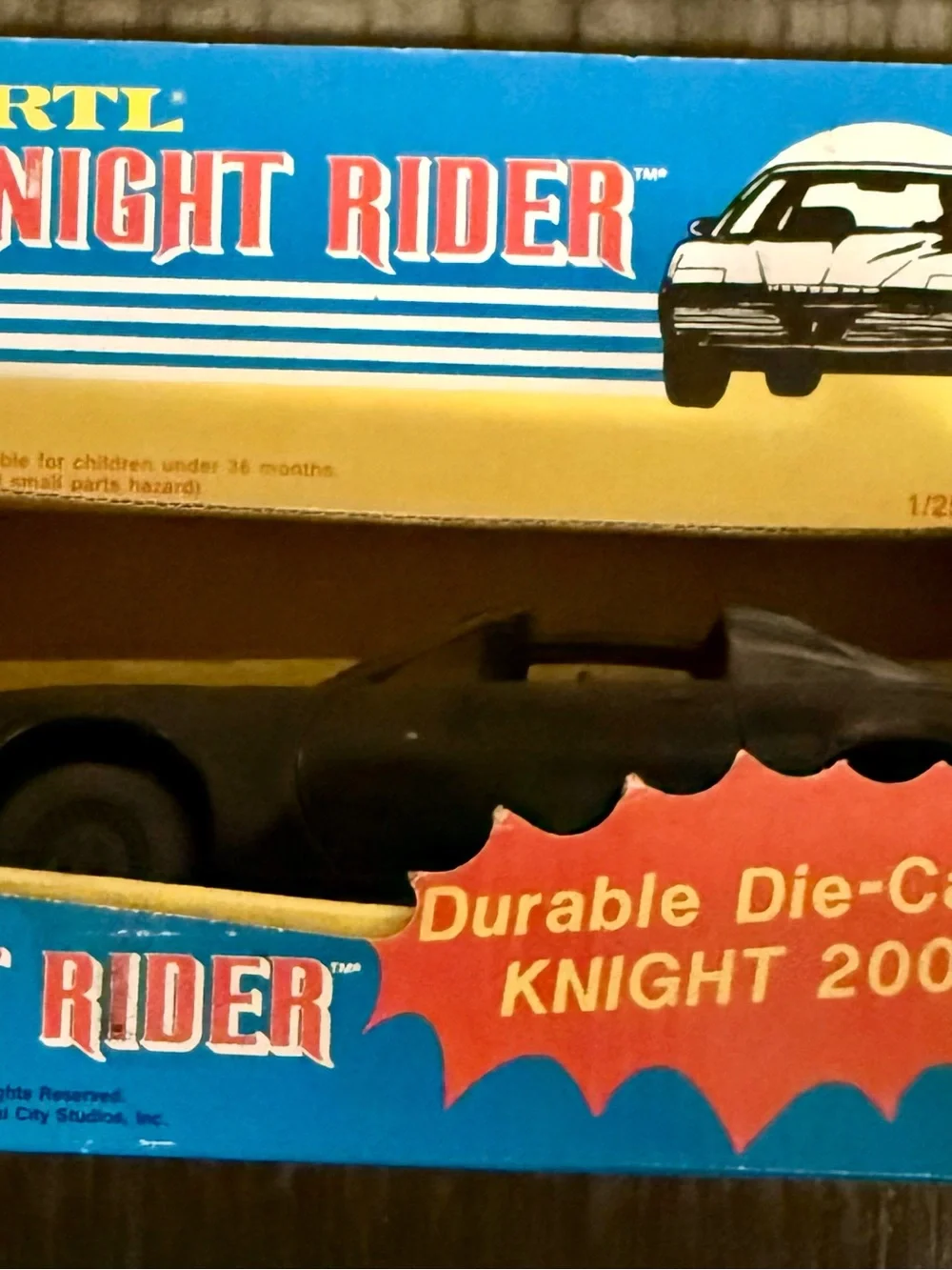 Night Rider Knight 2000 Die-Cast Kids Toy Car - Black